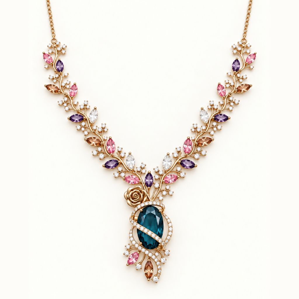Floraison de Minuit Statement Necklace