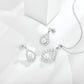 Pearl Drop Earrings with Moissanite Halo – Sterling Silver | Rose Joy
