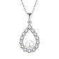 Freshwater Pearl Drop Earrings UK | Moissanite Teardrop Silver | Rose Joy