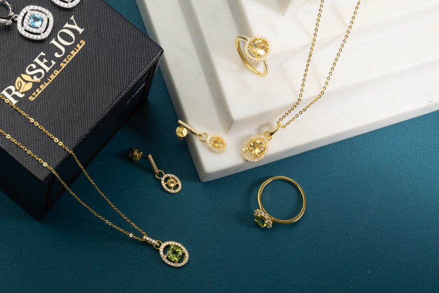 Golden Glow Citrine & Moissanite Accessory