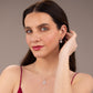 Pearl Drop Earrings with Moissanite Halo – Sterling Silver | Rose Joy