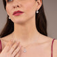 Freshwater Pearl Drop Earrings UK | Moissanite Teardrop Silver | Rose Joy