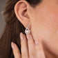 Pearl Drop Earrings with Moissanite Halo – Sterling Silver | Rose Joy