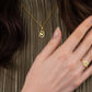 Soléa Verde Halo Necklace — Peridot & Moissanite in Gold Vermeil