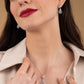 Moissanite Teardrop Pendant Necklace UK – Sterling Silver Halo Design | Rose Joy