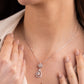 Moissanite Teardrop Pendant Necklace UK – Sterling Silver Halo Design | Rose Joy