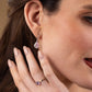Pink Moissanite Drop Earrings UK – Sterling Silver Teardrop Halo | Rose Joy