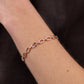 Valencia Link Bracelet — White Topaz in Rose Gold Vermeil & Rhodium