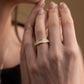 Moissanite Baguette Band Ring UK – Gold Vermeil Eternity Ring | Rose Joy