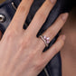 Pink Moissanite Cluster Ring UK – Sterling Silver Floral Design | Rose Joy