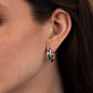 Multicolour Gemstone Hoop Earrings in 925 Sterling Silver with Rhodium Finish | Rose Joy