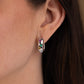 Multicolour Gemstone Hoop Earrings in 925 Sterling Silver with Rhodium Finish | Rose Joy