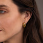 Multicolour Gemstone Hoop Earrings in 18k Gold Vermeil (925 Silver) | Rose Joy