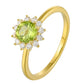 Soléa Verde Halo Necklace — Peridot & Moissanite in Gold Vermeil