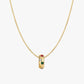 Multicolour Gemstone Barrel Necklace in 18k Gold Vermeil (925 Silver) | Rose Joy
