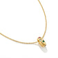 Multicolour Gemstone Barrel Necklace in 18k Gold Vermeil (925 Silver) | Rose Joy