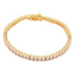 3mm Moissanite Gold Tennis Bracelet UK – Vermeil Sterling Silver | Rose Joy