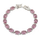 Purple Swarovski Crystal Bracelet UK – Sterling Silver Tennis Bracelet | Rose Joy
