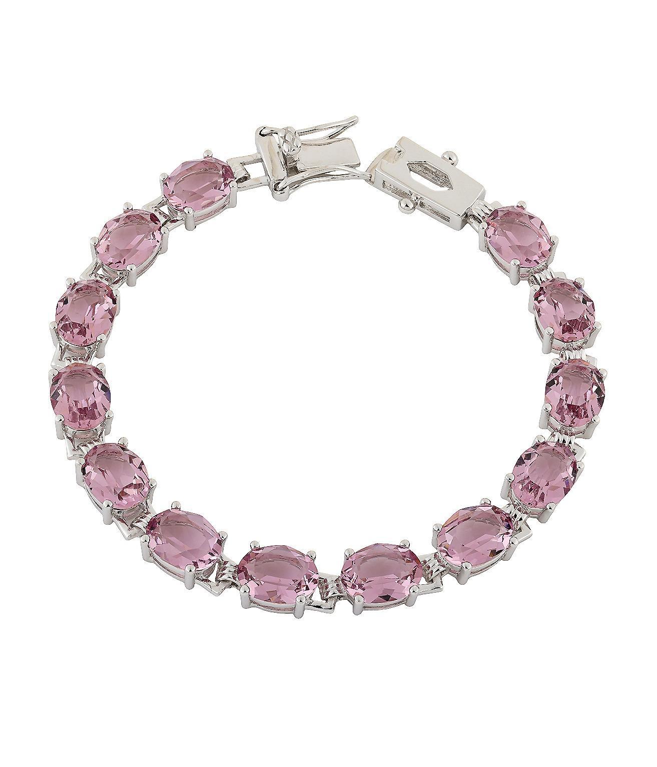 Purple Swarovski Crystal Bracelet UK – Sterling Silver Tennis Bracelet | Rose Joy