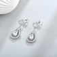 Moissanite Drop Earrings UK – Teardrop Halo Sterling Silver | Rose Joy