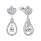 Moissanite Drop Earrings UK – Teardrop Halo Sterling Silver | Rose Joy