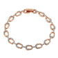 Valencia Link Bracelet — White Topaz in Rose Gold Vermeil & Rhodium