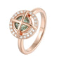 Green Moissanite Eclipse Ring