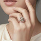 Green Moissanite Eclipse Ring