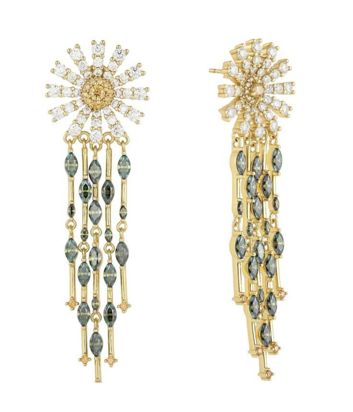 Verdant Agate Sunburst Chandeliers